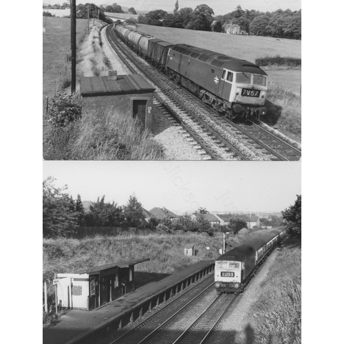 228 - Railway. Modern Traction. A collection of black and white print enlargements, in assorted sizes, the... 