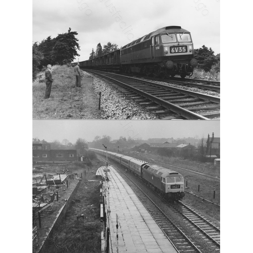 228 - Railway. Modern Traction. A collection of black and white print enlargements, in assorted sizes, the... 