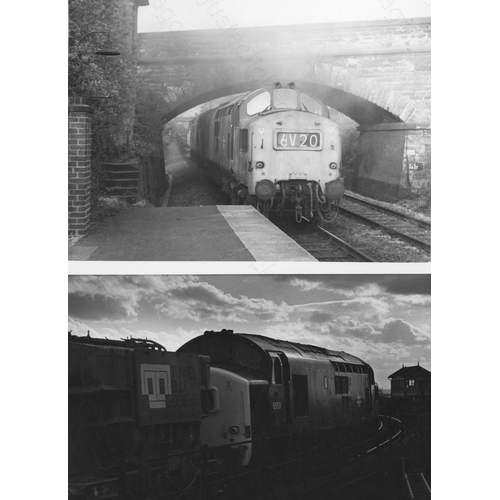 229 - Railway. Modern Traction. A collection of black and white print enlargements, in assorted sizes, the... 