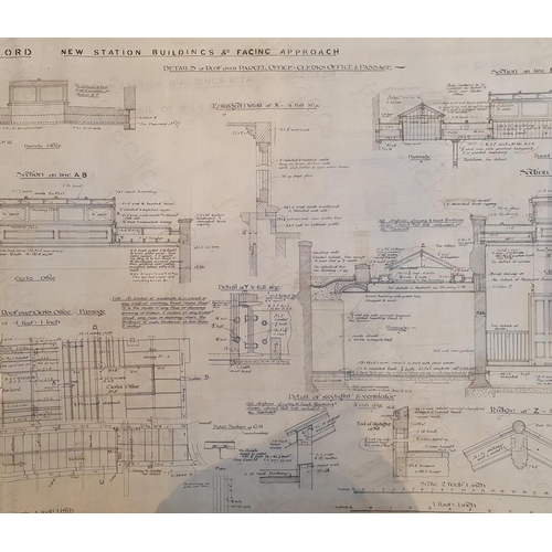 275 - Railway. Paper Railwayana. A set of 2, architects drawings relating to Watford Junction new station ... 