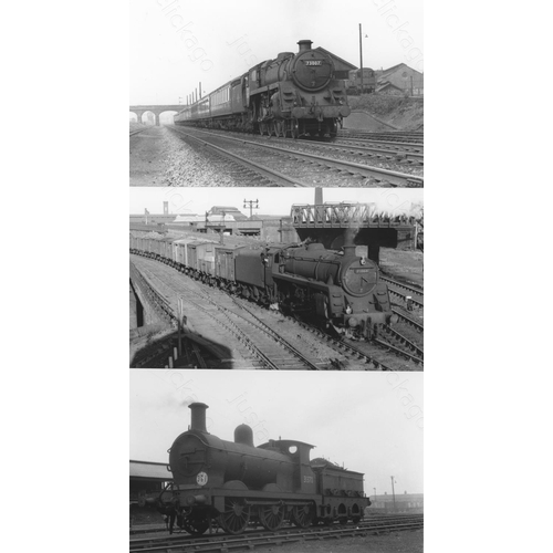 3 - Railway. B.R. Steam. A box of Approx. 700, black and white, postcard size prints. The prints feature... 