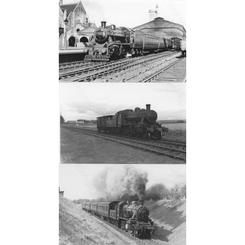 4 - Railway. B.R. Steam. A box of Approx. 750, black and white, postcard size prints. The prints feature... 