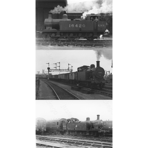 4 - Railway. B.R. Steam. A box of Approx. 750, black and white, postcard size prints. The prints feature... 