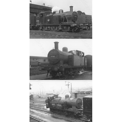 4 - Railway. B.R. Steam. A box of Approx. 750, black and white, postcard size prints. The prints feature... 