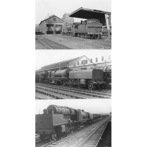 4 - Railway. B.R. Steam. A box of Approx. 750, black and white, postcard size prints. The prints feature... 