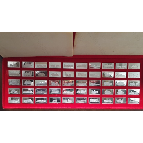 449 - Collectables. John Pinches 'GREAT BRITISH LOCOMOTIVES' (50) Sterling Silver Ingots. Produced For 'TH... 