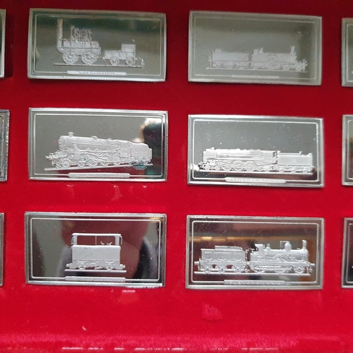 449 - Collectables. John Pinches 'GREAT BRITISH LOCOMOTIVES' (50) Sterling Silver Ingots. Produced For 'TH... 