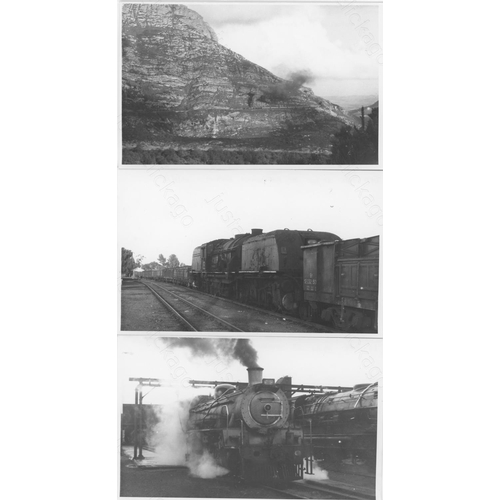 455 - Railway. Overseas Traction - South Africa. A collection of approx. 50, black and white, postcard siz... 