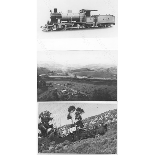 455 - Railway. Overseas Traction - South Africa. A collection of approx. 50, black and white, postcard siz... 