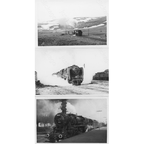 456 - Railway. Overseas Traction - Turkey. A collection of approx. 100, black and white, postcard size pri... 