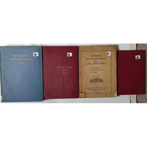 467 - Railway. A selection of 4 old hardback railway books.
1. Branch Railways. Lord Stanley. 1857.
2. Whi... 