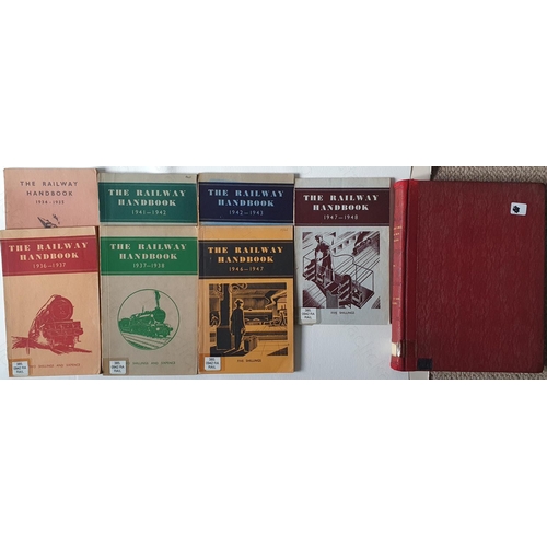 468 - Railway. A selection of 8 railway books/handbooks.
There are 7 volumes of The Railway Handbook, 1934... 