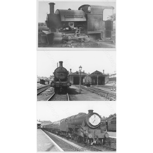 476 - Railway. BR Steam and miscellaneous railway photos. A small selection of approx. 135, mainly black a... 