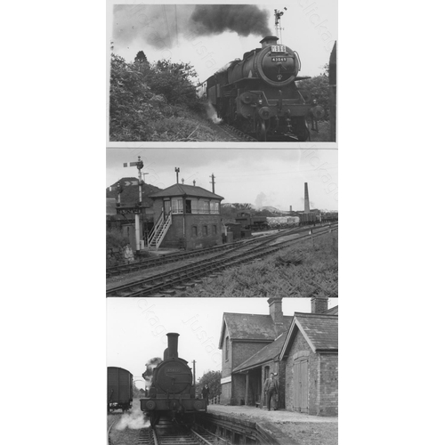 476 - Railway. BR Steam and miscellaneous railway photos. A small selection of approx. 135, mainly black a... 