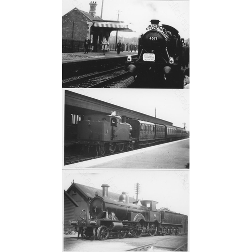 476 - Railway. BR Steam and miscellaneous railway photos. A small selection of approx. 135, mainly black a... 