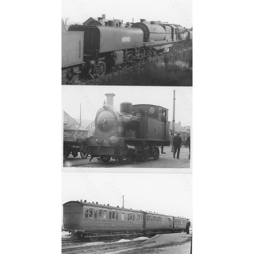 476 - Railway. BR Steam and miscellaneous railway photos. A small selection of approx. 135, mainly black a... 