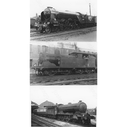 480 - Railway. B.R. Steam-ex L.N.E.R. A good assortment of approx. 300, black and white, postcard size pri... 