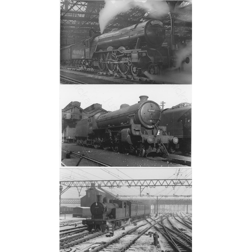 480 - Railway. B.R. Steam-ex L.N.E.R. A good assortment of approx. 300, black and white, postcard size pri... 