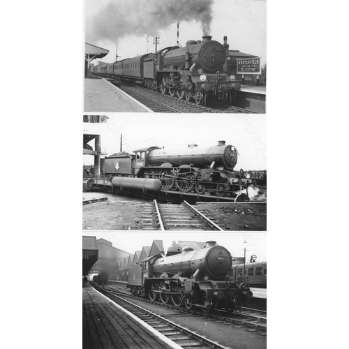 480 - Railway. B.R. Steam-ex L.N.E.R. A good assortment of approx. 300, black and white, postcard size pri... 