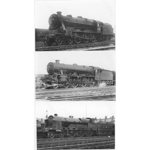 482 - Railway. B.R. Steam-ex L.M.S. A good assortment of approx. 300, black and white, postcard size print... 