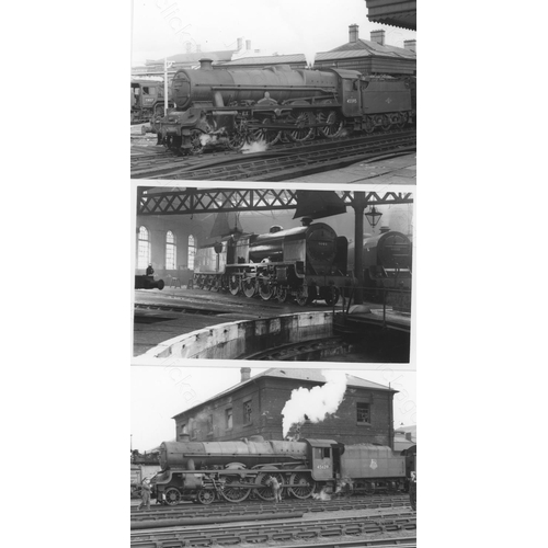 482 - Railway. B.R. Steam-ex L.M.S. A good assortment of approx. 300, black and white, postcard size print... 