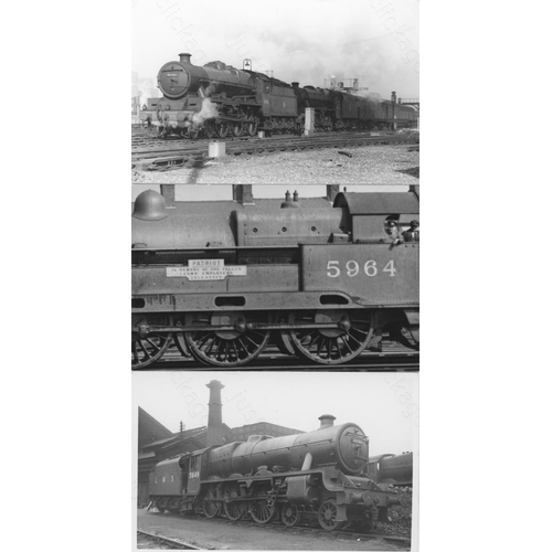 482 - Railway. B.R. Steam-ex L.M.S. A good assortment of approx. 300, black and white, postcard size print... 