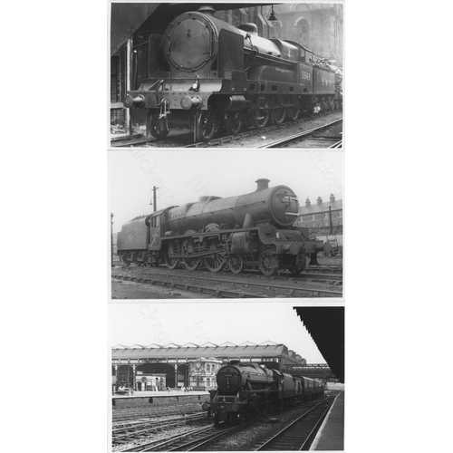 482 - Railway. B.R. Steam-ex L.M.S. A good assortment of approx. 300, black and white, postcard size print... 