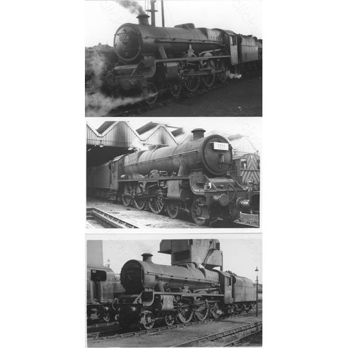 482 - Railway. B.R. Steam-ex L.M.S. A good assortment of approx. 300, black and white, postcard size print... 