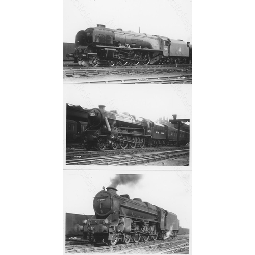 483 - Railway. B.R. Steam-ex L.M.S. A good assortment of approx. 400, black and white, postcard size print... 