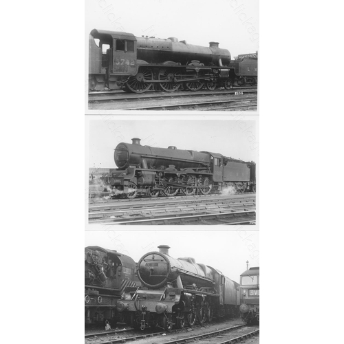 483 - Railway. B.R. Steam-ex L.M.S. A good assortment of approx. 400, black and white, postcard size print... 