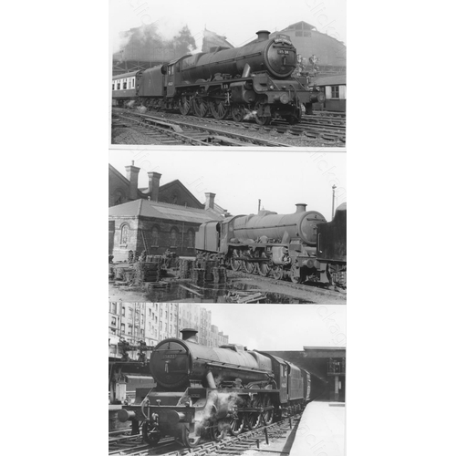 483 - Railway. B.R. Steam-ex L.M.S. A good assortment of approx. 400, black and white, postcard size print... 