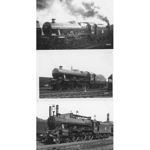 483 - Railway. B.R. Steam-ex L.M.S. A good assortment of approx. 400, black and white, postcard size print... 