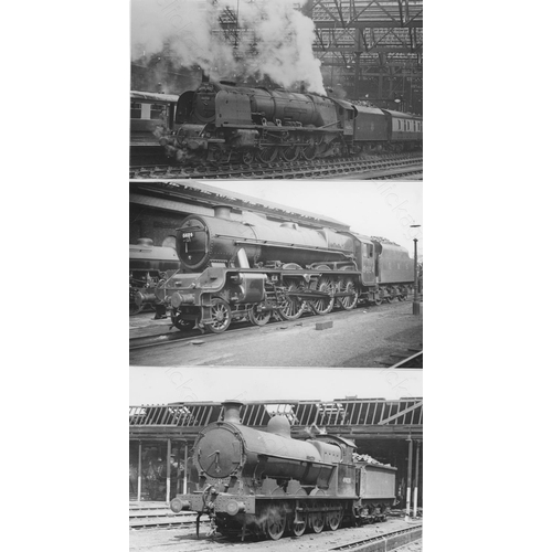 484 - Railway. B.R. Steam-ex L.M.S. A good assortment of approx. 400, black and white, postcard size print... 