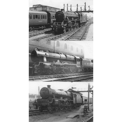 484 - Railway. B.R. Steam-ex L.M.S. A good assortment of approx. 400, black and white, postcard size print... 