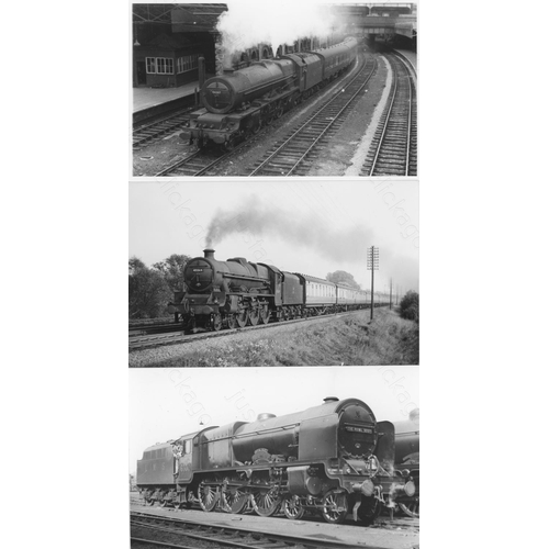 484 - Railway. B.R. Steam-ex L.M.S. A good assortment of approx. 400, black and white, postcard size print... 