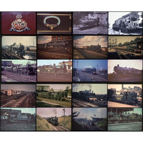 496 - Railway. Pre-Grouping and GWR/LNER/SR/LMS Steam. A slipcase slide album with approx. 450+ x 35mm, DU... 