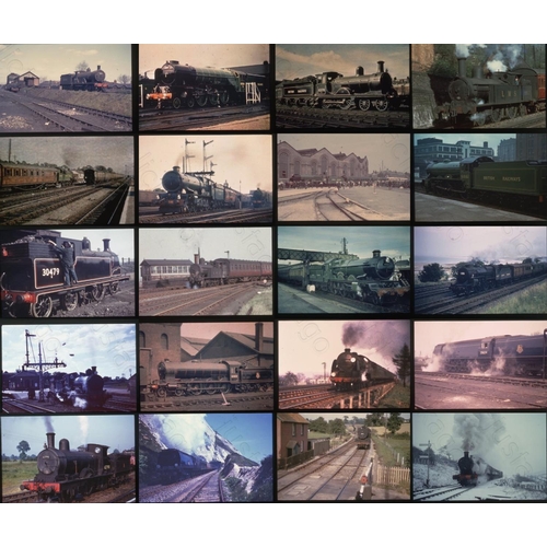 497 - Railway. B.R. Steam. A slipcase slide album with approx. 230 x 35mm, DUPLICATE colour slides. The al... 