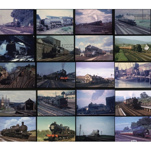 498 - Railway. B.R. Steam. A slipcase slide album with approx. 400 x 35mm, DUPLICATE colour slides. The al... 