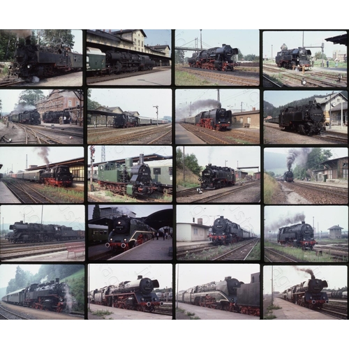 566 - Railway. Overseas Traction - EAST GERMANY. A good collection of 50 x 35mm, Kodachrome colour slides.... 