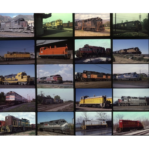 575 - Railway. Overseas Traction - U.S.A./CANADA. A good quality selection of 230 x 35mm, mainly Kodachrom... 