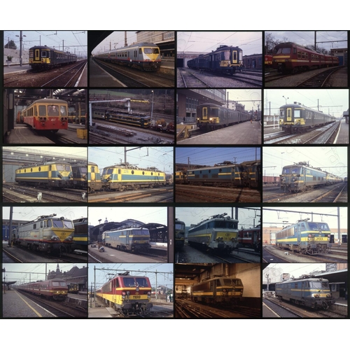 577 - Railway. Overseas Traction - BELGIUM. A good quality selection of 50 x 35mm, Agfachrome colour slide... 