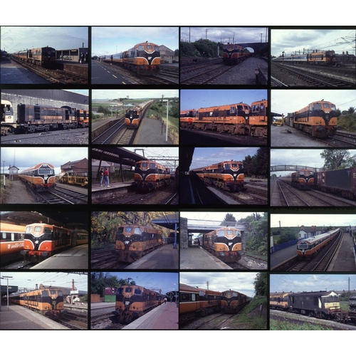 578 - Railway. Overseas Traction - IRELAND. A good selection of 45 x 35mm, Agfachrome colour slides. The s... 