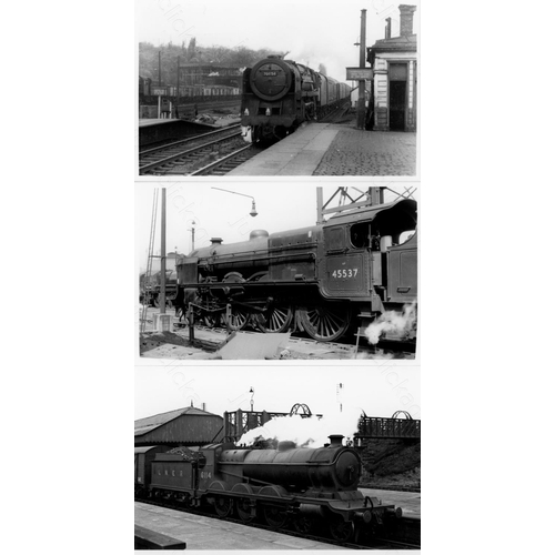 6 - Railway. B.R. Steam. A box of Approx. 700, black and white, postcard size prints. The prints feature...