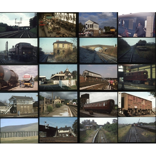 66 - Railway. Infrastructure. A good assortment of approx. 230 x 35mm, colour slides, on mixed film stock... 