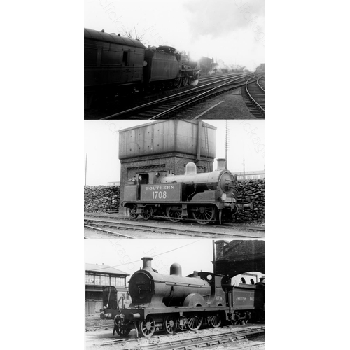 7 - Railway. B.R. Steam. A box of Approx. 800, black and white, postcard size prints. The prints feature...