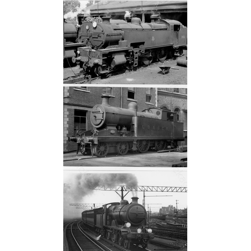 7 - Railway. B.R. Steam. A box of Approx. 800, black and white, postcard size prints. The prints feature...