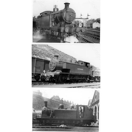 7 - Railway. B.R. Steam. A box of Approx. 800, black and white, postcard size prints. The prints feature...