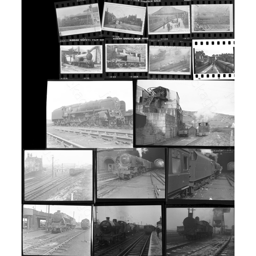 74 - Railway. B.R. Steam. A selection of approx. 95 assorted sizes, black and white, negatives, including... 