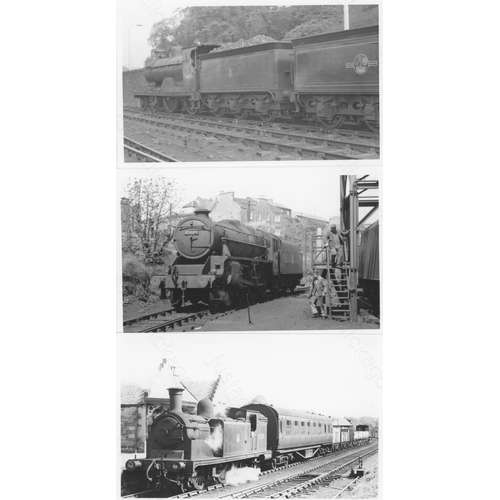 76 - Railway. B.R. Steam. A good collection of approx. 150, black and white, postcard size darkroom print... 