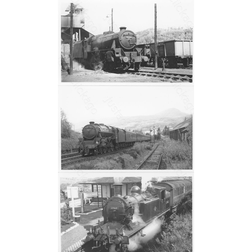 76 - Railway. B.R. Steam. A good collection of approx. 150, black and white, postcard size darkroom print... 